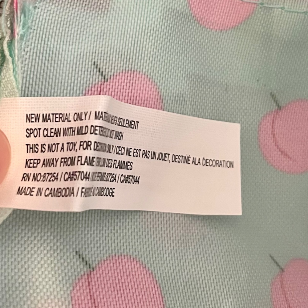 Kids Turquoise Mint and Pink Peach Print Backpack NWOT - Picture 4 of 4
